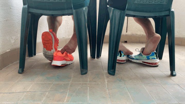 Pretty Dirty Foot Girls - TWO GIRLS IN STINKY SNEAKERS AFTER A WHOLE DAY OF SHOPPING - MP4 Mobile Version
