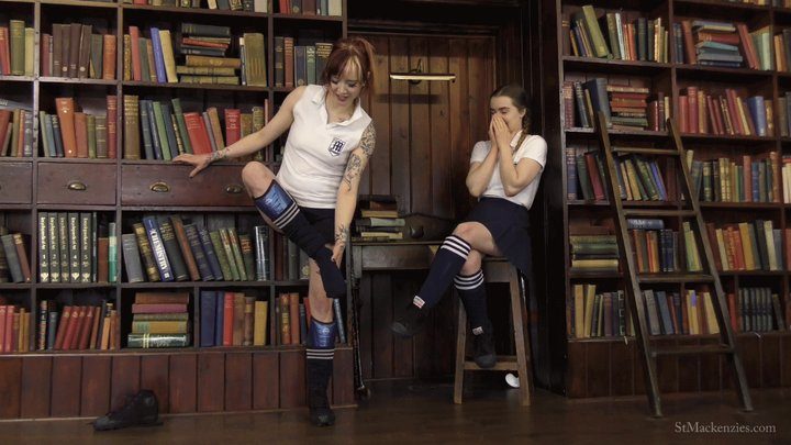 St Mackenzie's - Cute School Girls Eva & Lola Strip While Tormenting Each Other With Their Sweaty Socks