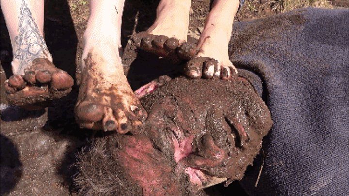 Divine Goddess Gabriella - GABRIELLA & SCARLET - A trip to the mountains - EXTREME Outdoor muddy feet licking (CRAZY INSANE CLIP!)