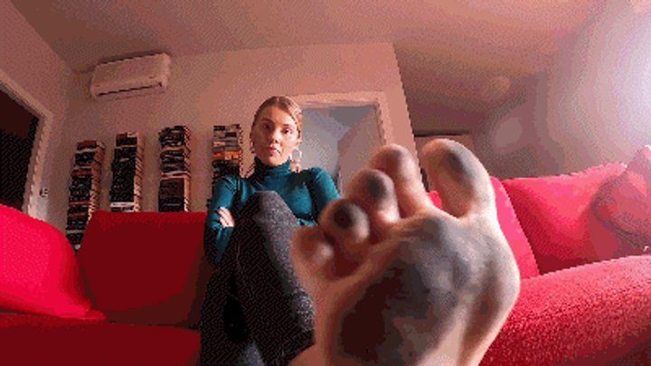 Divine Goddess Gabriella - GABRIELLA - Custom clip - Dirty feet licking, face stomping (POV and giantess style)