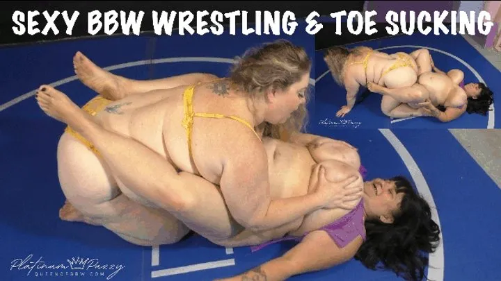 Bbw  Fat Fetish Clips - 2461 Sexy BBW Wrestling and Toe Sucking