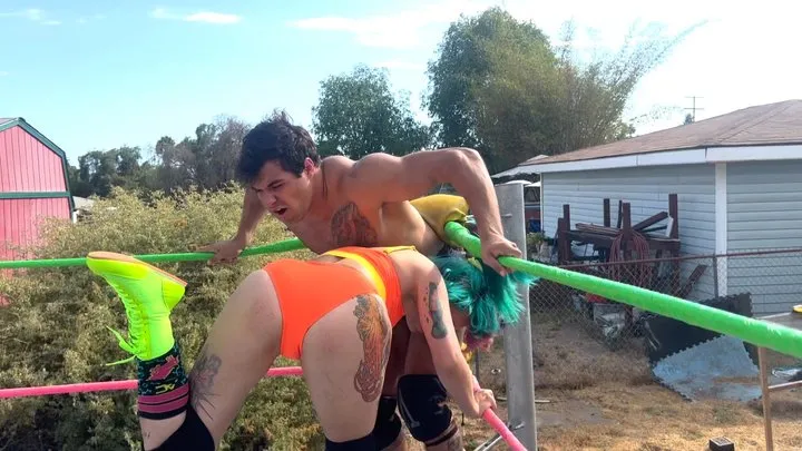 Butt Wrestling Inc - Little Morrigan Dominates Leon