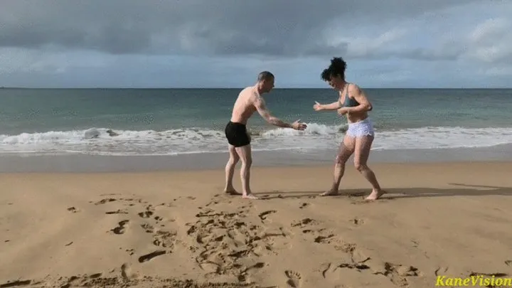 Kanevision - Competitive Beach Wrestling Danika Deep vs KaneVision