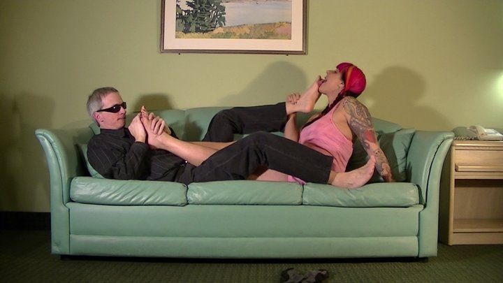 She Licks His Feet - Foot licking with Olga (mp4)