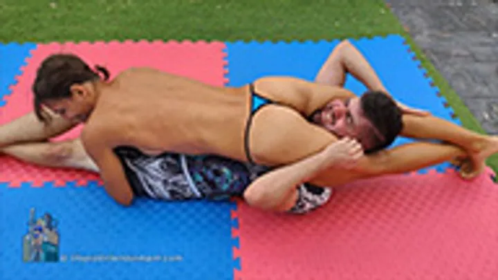 Utopia's Sexy Mixed Wrestling! - Kiniku vs Zac - Topless and Competitive!