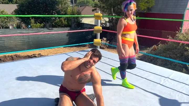 Butt Wrestling Inc - Morrigan Dominates Leon: REMATCH