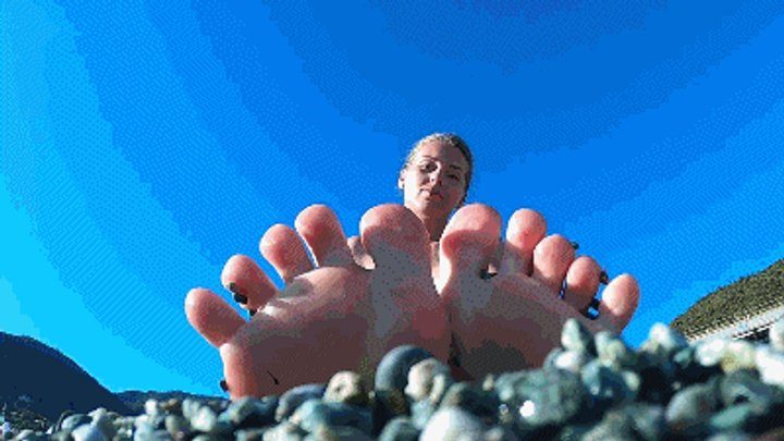 Divine Goddess Gabriella - GABRIELLA - After the beach - Dirty feet licking (INSANE CLIP!)