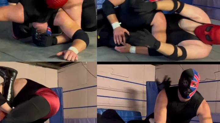 Nadia Sapphire - Male Vs male head scissors, head locks & low blows