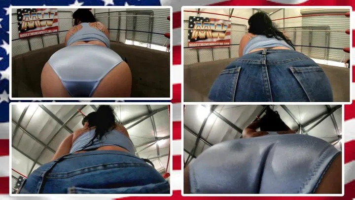 Modest Moms Wrestling - Jean & Satin Stinkface! WMV