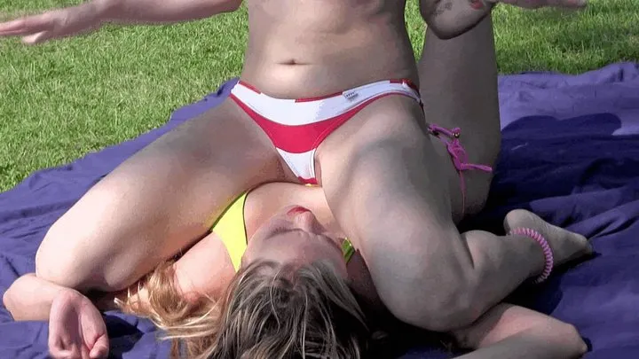 Mixed Wrestling Power - Stuck in a Schoolgirl Pin