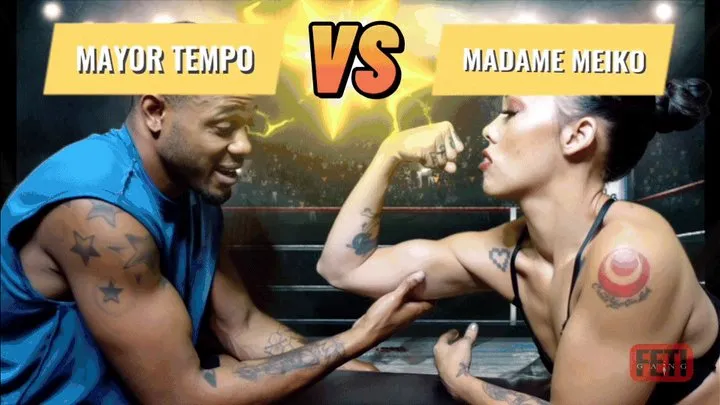 Feti Gang Productions - Feti Arm Wrestle - Meiko VS Tempo