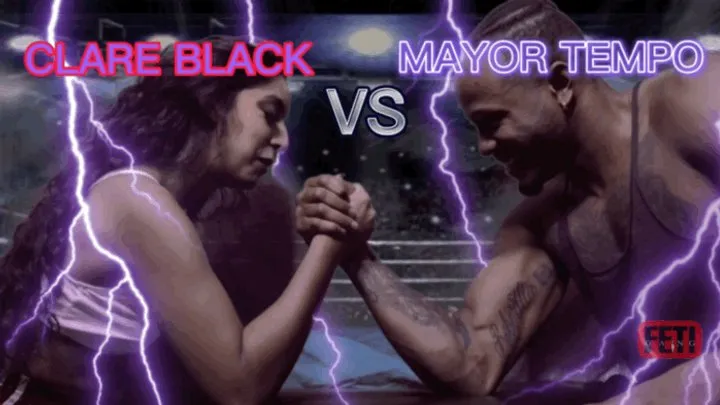 Feti Gang Productions - Feti Arm Wrestle - Claire Black Vs Mayor Tempo