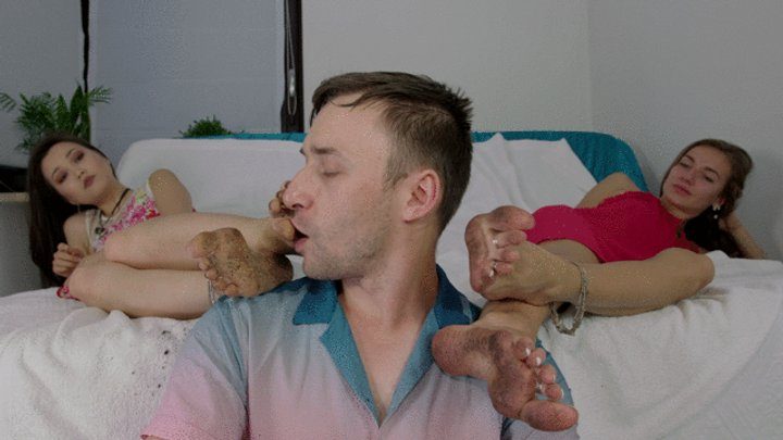 Top Quality - Slave Needs To Lick Dirty Feet Of Larisa And Seiko - 4096x2304 - 4K