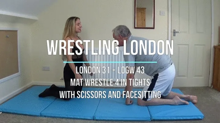 Lucky Old Guy Wrestling - London 31 - Mat Wrestle 4 in Tights with Scissors and Facesitting