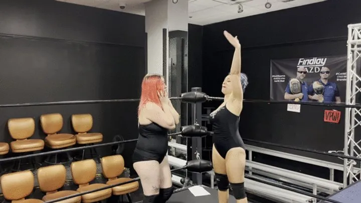 Pandemic Pro Wrestling - 6 foot giantesses take on 2 tiny wrestlers