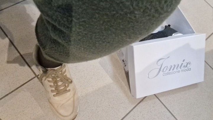 Nicoletta Embassi - Sheer feet and new sneakers in public 4k avi