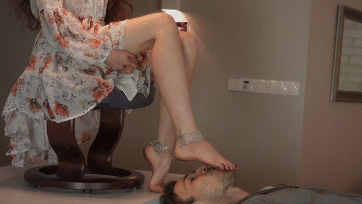 Polish Mistress Clips - Lisa From Ukraine High Above Him Using Him As Dirty Feet Licker - HD 2560x1440