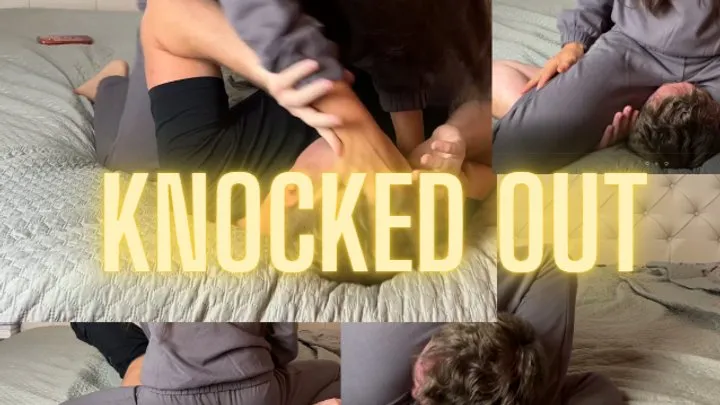 Mean Asian Wife Facesitting - Knocked Out For Being Pathetic (Headscissors KO in Pijamas)