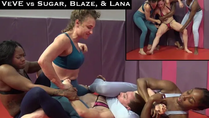 Doom Maidens Wrestling - 3-vs-1 Competitive Female Wrestling: VeVe Lane vs Sugar Diamond, Blaze, & Lana Luxor