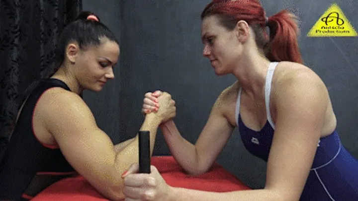 Antschas Wrestling And Fetish Store - Armwrestling and challanges Dolly vs Julie