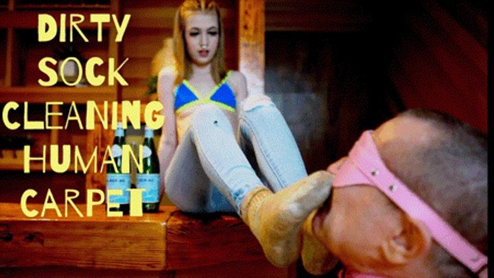 Domina Planet - Dirty Sock Cleaning Human Carpet (HD 1080P MP4)