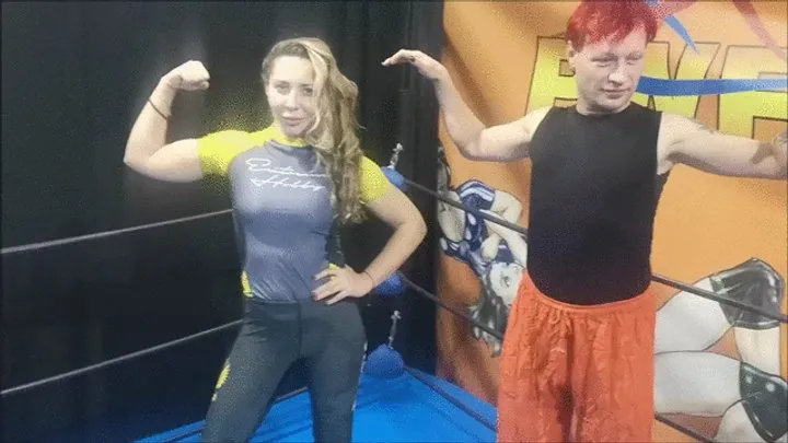 The Russian Amazons - BJJ girl vs red haired guy competitive match with armbars and triangle hold