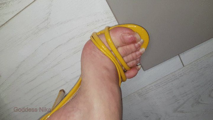 Goddess Nika - Side Yellow Heels Worship