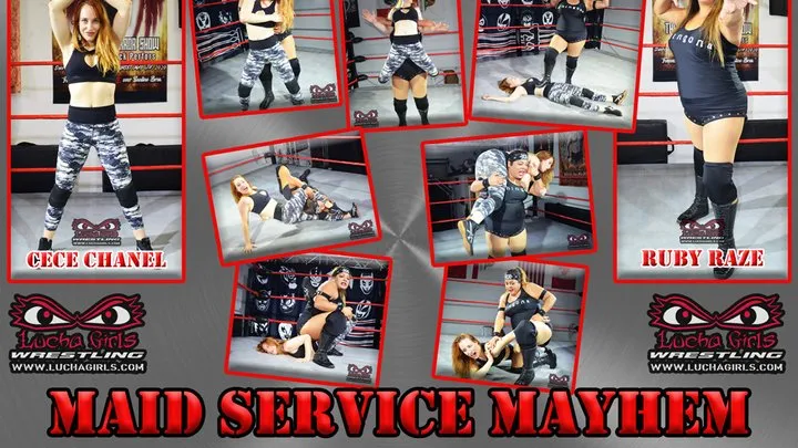 Lucha Girls ~ Female Pro Wrestling - 1367-Maid Service Mayhem - Pro Wrestling Wager