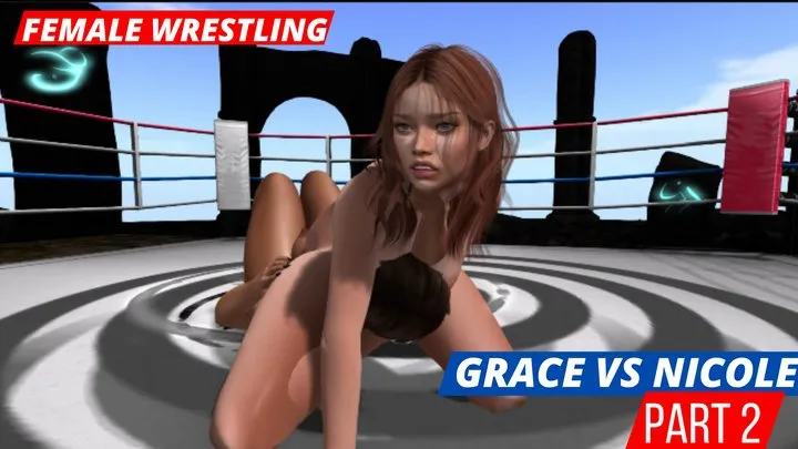 Nicolewrestles - FEMALE WRESTLING: Grace fights Nicole for money PART 2 HDMP4