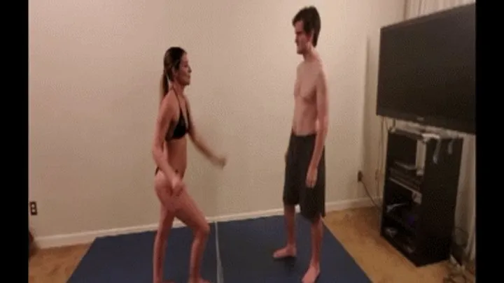 Live Mixed Wrestling - Constance VS Jake 2 Part 1