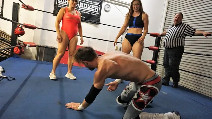 Waw Female Wrestling - Jennifer Thomas and Lois Grain vs Guy Cool