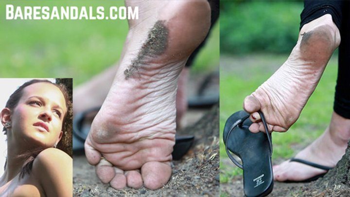 Allgirlsfeet - Nikola's filthy feet and soles while wearing sandals - Video update 13302 HD