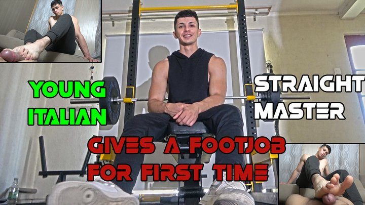 Str8crushfeet - You melt under the warm hot feet of your personal trainer friend - Matthew Santoro first time footjob