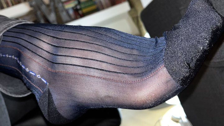 Gay Male Soxjob Heaven - NAVY BLUE PATTERNED