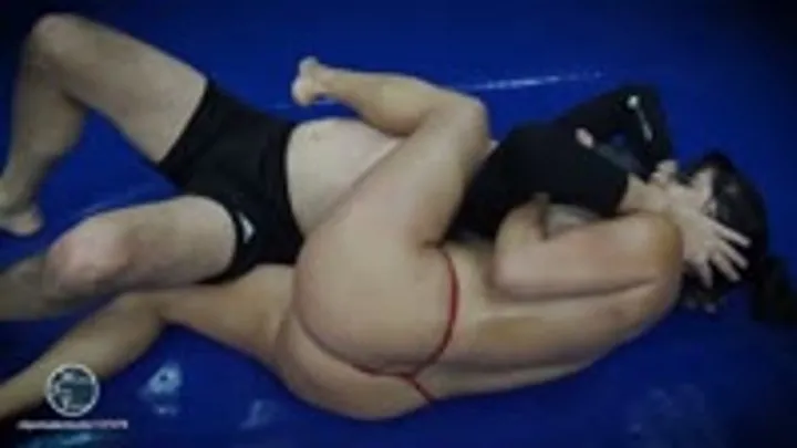 Wrestling Fetish Fantasy - BWS - Megan vs Black Grappler, The Rematch (oilwrestling), wrestling challenge part 2, 1080HD, mp4