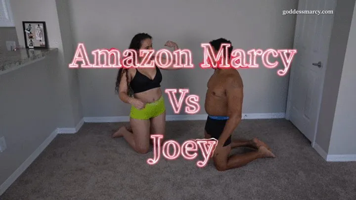 Goddess Marcy - Mixed Wrestling: Amazon Marcy vs Joey's FeetGirls