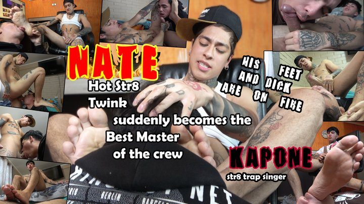 Str8crushfeet - Best Clip Series - Nate and Kapone straight guys using gay foot slave as fleshlight