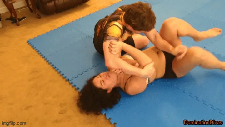 Domination Divas - Kim Chi Takes Him Down! mp4