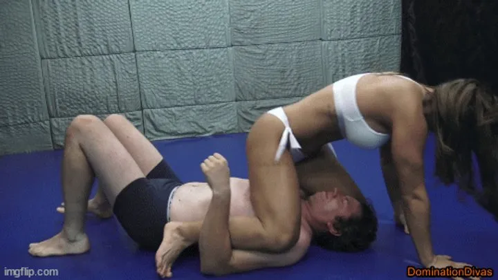 Domination Divas - Sheena Takes Down Male Challenger mp4
