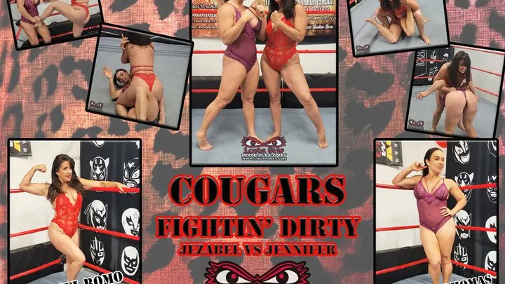 Lucha Girls ~ Female Pro Wrestling - 1358-Cougars Fightin’ Dirty - Lingerie Wrestling