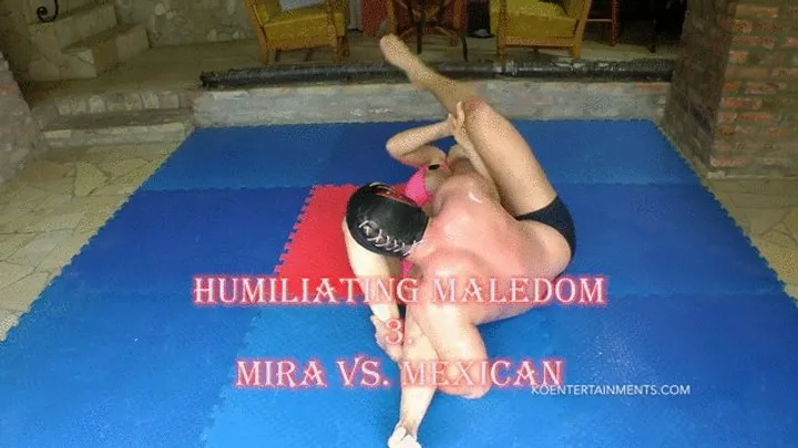 European Fight Club Mixed Wrestling - Humiliating Maledom - Mira Cuckold 1 part 3