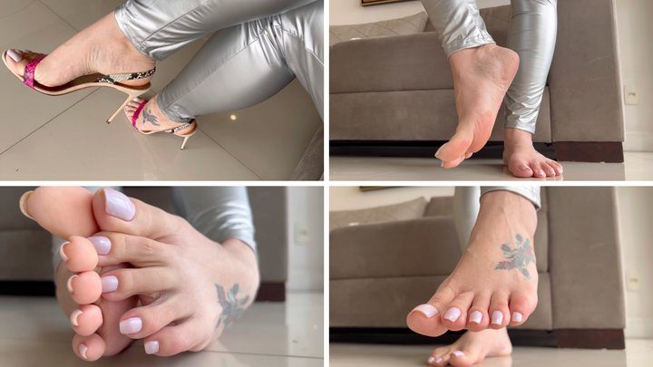 Goddess Grazi Only - Can your tongue lick all over my big foot? Goddess Grazi