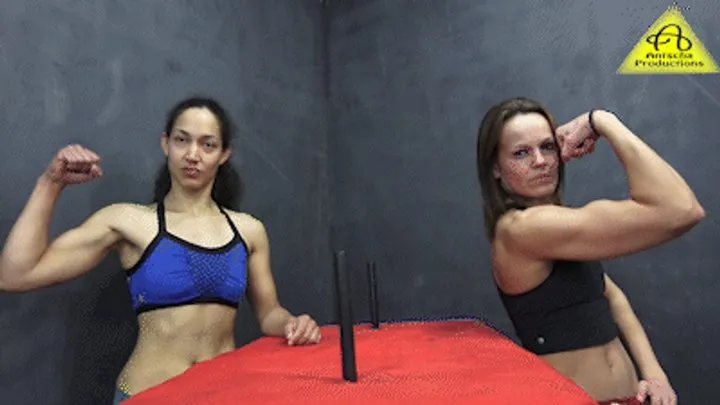 Antschas Wrestling And Fetish Store - Armwrestling Kim vs Curie