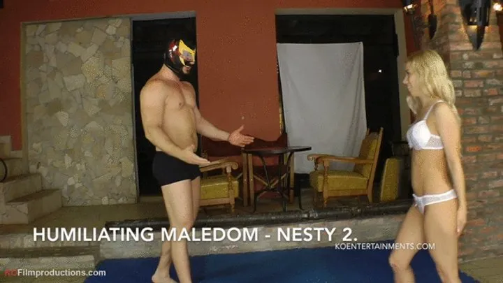 European Fight Club Mixed Wrestling - Humiliating Maledom - Nesty 2 Part 1