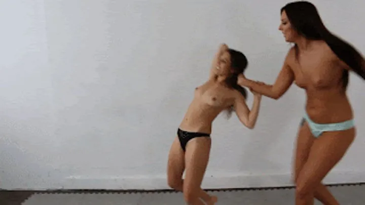Cali Logans Fight Club - Holds and Humiliation: 2-in-1 Classic Duo, topless female pro style mat wrestling Feat Maci Wilde, Keri Spectrum, Sadie Holmes & Cali Logan
