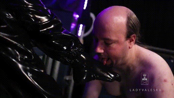 Lady Valeska Femdom - Worshipping Latex Toe Socks - And Sweaty Feet