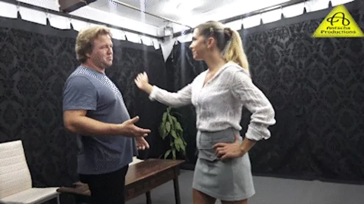 Antschas Wrestling And Fetish Store - Kira destroyes Balazs