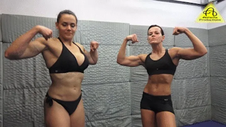 Antschas Wrestling And Fetish Store - Dolly vs Kim sweatyfight in blak bikini