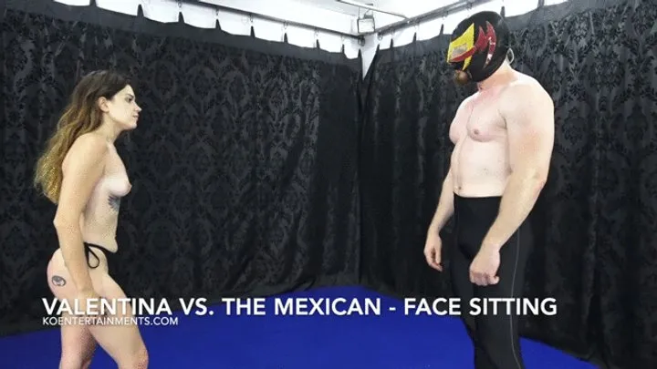 European Fight Club Mixed Wrestling - Valentina vs The Mexican - Face Sitting
