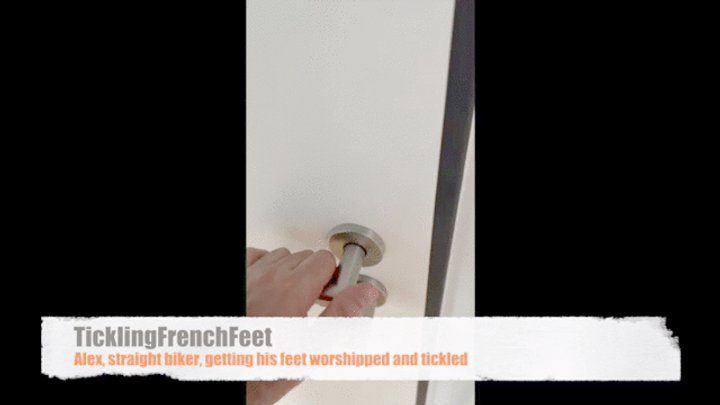 Tickling French Feet - Alex, 19 yo straight biker, worshipped and tickled (mobile)
